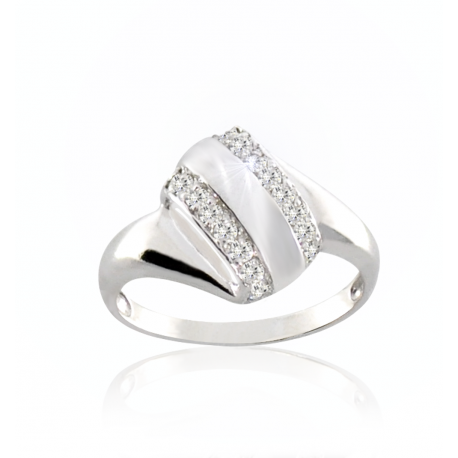 SREBRNY PIERŚCIONEK Z CYRKONIAMI PRÓBA SREBRA 925 zdjęcie 1