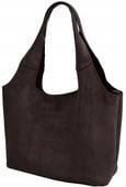 DELAURE TOREBKA damska SHOPPER A4 CASUAL ZAMSZ ciemna czekolada