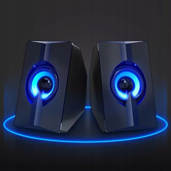 GŁOŚNIKI KOMPUTEROWE LED LAPTOP PC USB T-WOLF S5 zdjęcie 6