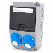 ROZDZIELNICA BUDOWLANA 2x230V ROZDZIELNIA OGRODOWA SKRZYNKA 6-POLOWA