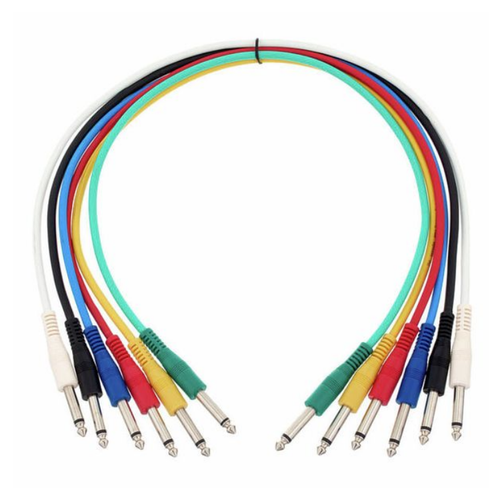 Kable do krosownicy Patch Set Eurorack Jack 6,3 mm mono 60 cm 6 szt. na Arena.pl