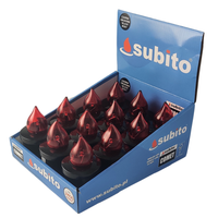 Wkłady LED do zniczy kapliczek SUBITO Comet czarny/czerwony do 2400h 12szt.