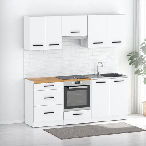 Kuchnia Biała Mat Nowoczesna Z Blatem Pojemna Modułowa Mini Mokka Full 2.0m na Arena.pl