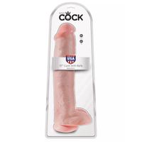 dildo 38 cm cock 15 inch w/balls flesh king cock