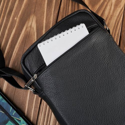 saszetka męska skórzana na ramię listonoszka męska czarna abruzzo abr-04 na Arena.pl