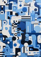 Plakat 40x55cm Niebieski Labirynt