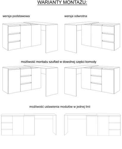Biurko narożne MEGAN N3 białe na Arena.pl