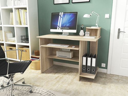 Biurko 110cm LS 5 - Dąb Sonoma, Olcha na Arena.pl
