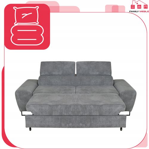 Sofa kanapa Savio salon Family meble szary sztruks reg zagłówek na Arena.pl
