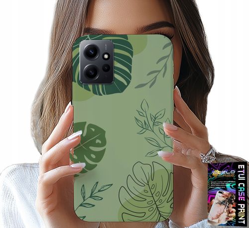 ETUI DO XIAOMI NOTE 12 4G - ZIELONE LIŚCIE ROŚLINNE WZORY PLECKI na Arena.pl