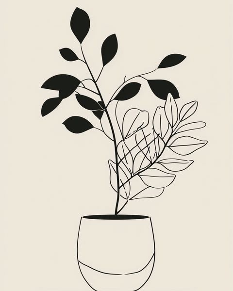 Plakat 40x50cm Prostota Doniczki zdjęcie 1