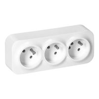 GNIAZDO POTRÓJNE N/T TODO 2P+Z IP20, BIAŁY - ON-7209/W