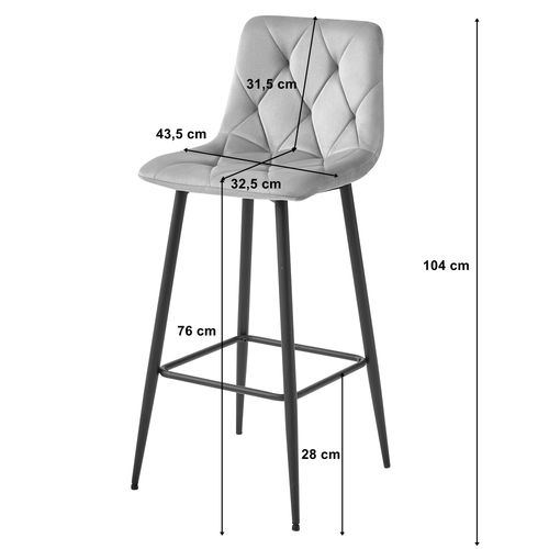 Hoker NADO - aksamit ciemny beż / nogi czarne x 4 na Arena.pl