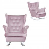 Fotel uszak Diana bujany skandynawski Family Meble Riviera royal lila