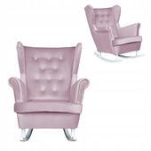 Fotel uszak Diana bujany skandynawski Family Meble Riviera royal lila
