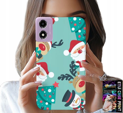 ETUI DO MOTOROLA MOTO E14 - MIKOŁAJ, RENIFER BAŁWAN ŚWIĄTECZNE WZORY na Arena.pl
