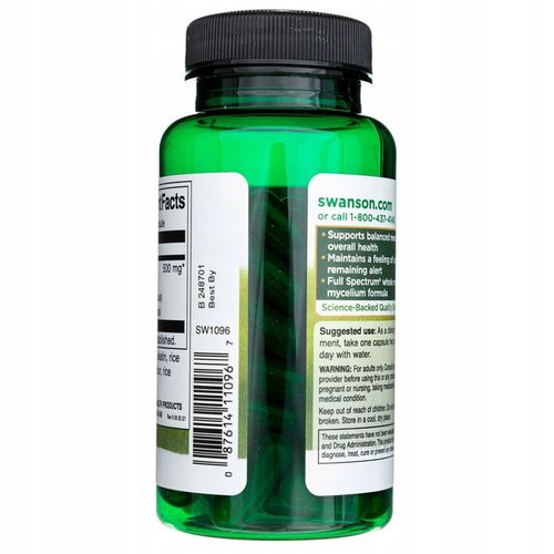 SWANSON FS LIONS MANE (soplówka jeżowata) 60kaps na Arena.pl