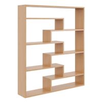 Regał ścienny na książki, biblioteczka, ELVO, 104x18x120, buk | TYLETEGOTU
