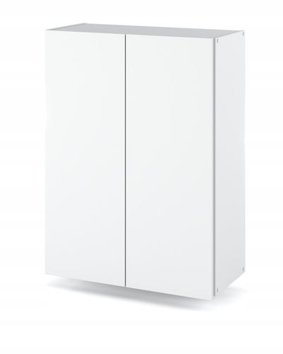 SZAFKA ŁAZIENKOWA WISZĄCA 60CM BIAŁA MATOWA DWUDRZWIOWA BEZUCHYWTOWA na Arena.pl