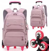 PLECAK SZKOLNY TORNISTER MŁODZIEŻOWY NA KÓŁKACH STELAŻ DLA DZIEWCZYNKI