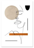 Plakat portret boho linia modern 70x100 cm