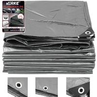 PLANDEKA UNIWERSALNA WZMACNIANA 4x5 M SZARA VERKE V50023 120 g/m