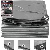 PLANDEKA UNIWERSALNA WZMACNIANA 4x5 M SZARA VERKE V50023 120 g/m