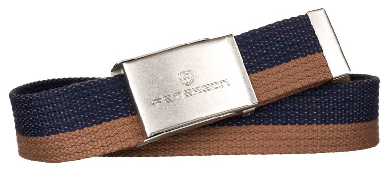 pasek parciany ptn silver-navy-brown-135 zdjęcie 2
