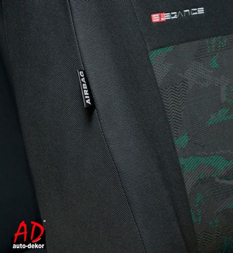 Uniwersalne pokrowce przód ELEGANCE 1+1 ZIELONE do Citroen C-Elysee na Arena.pl