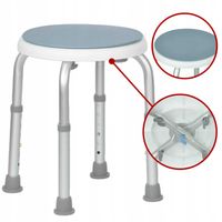 KRZESŁO POD PRZYSZNIC OBROTOWE TABORET OKRĄGŁY STOŁEK DO WANNY DLA SENIORA