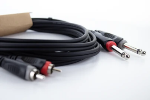 Kabel przewód audio sygnałowy 2x RCA Cinch Jack 6,3 mm 3 m Cordial EU PC na Arena.pl