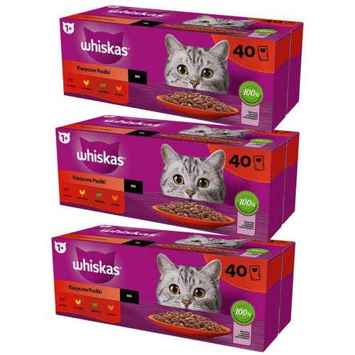 WHISKAS MOKRA KARMA DLA KOTA MIX SMAKÓW W SOSIE  120X85G na Arena.pl