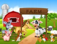 FOTOTAPETA dla dziecka FARMA ZWIERZĘTA 200x130