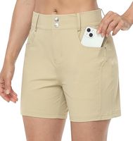 Spodenki trekkingowe damskie szorty sportowe wodoodporne beżowe UPF 34