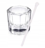 ZESTAW Kieliszek szklany naczynko kosmetyczne do henny + Szpatułka szklana