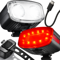 LAMPKA LAMPKI ROWEROWE OŚWIETLENIE LED PRZÓD + TYŁ AKUMULATOROWE NA USB