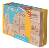 DLA DZIECI DOMINO DREWNIANE -POJAZDY