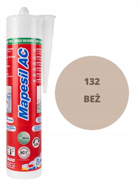 SILIKON MAPEI MAPESIL AC 310ml beż 132 zdjęcie 2