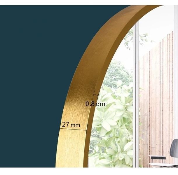 Lustro Elipsa 75x40cm złote GX06 ścienne owalne łazienkowe do salonu sypialni loftowe Industrialne minimalistyczne zdjęcie 8