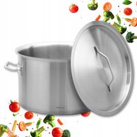 Garnek z Pokrywką 24 Lit Gastronomiczny 36x24cm Stal Indukcja Gaz KINGHoff
