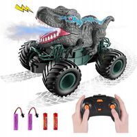 ZDALNE ZABAWKA SAMOCHODOWA Z DINOZAUREM, ZDALNIE STEROWANY DINOZAUR Z LED