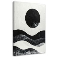 Obraz nowoczesny do salonu biura sypialni spa, Abstrakcja Czarno