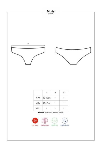 Zmysłowe Figi Damskie - Obsessive Mixty L/XL zdjęcie 5