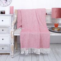 koc bawełniany 150x200 scotch przeplatany czerwony