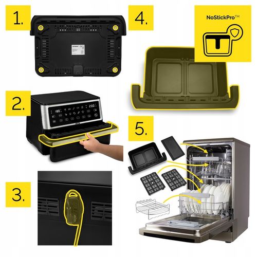 Frytkownica beztłuszczowa 11L Air Fryer Yoer 2800W 12 programów 23 na Arena.pl