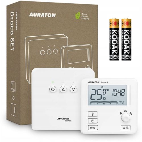 BEZPRZEWODOWY STEROWNIK KOTŁA PIECA REGULATOR TEMPERATURY TERMOSTAT AURATON na Arena.pl