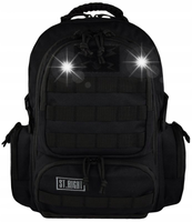 PLECAK SZKOLNY 4-KOMOROWY BP36 MILITARY BLACK DLA CHŁOPCA 30L
