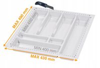 Wkład do szuflady ORGANIZER szufladowy PRO 50 430X490 BIAŁY