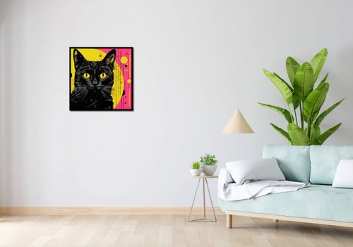 Plakat 60x60cm Neonowy Kocur na Arena.pl