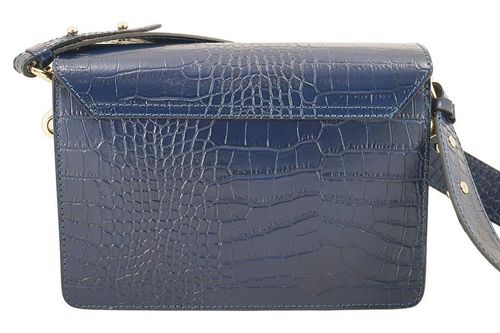 Modna torebka skórzana - CROCO - Brązowa na Arena.pl